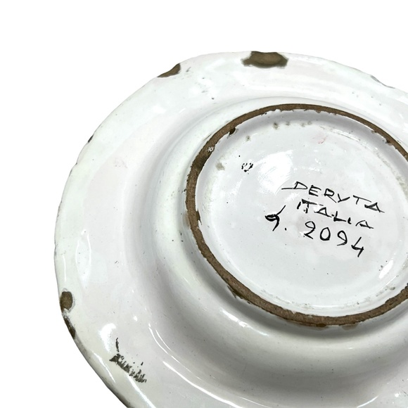 VINTAGE DERUTA ITALIA WHITE WITH RED DESIGN CERAMIC ASHTRAY - Picture 13 of 13